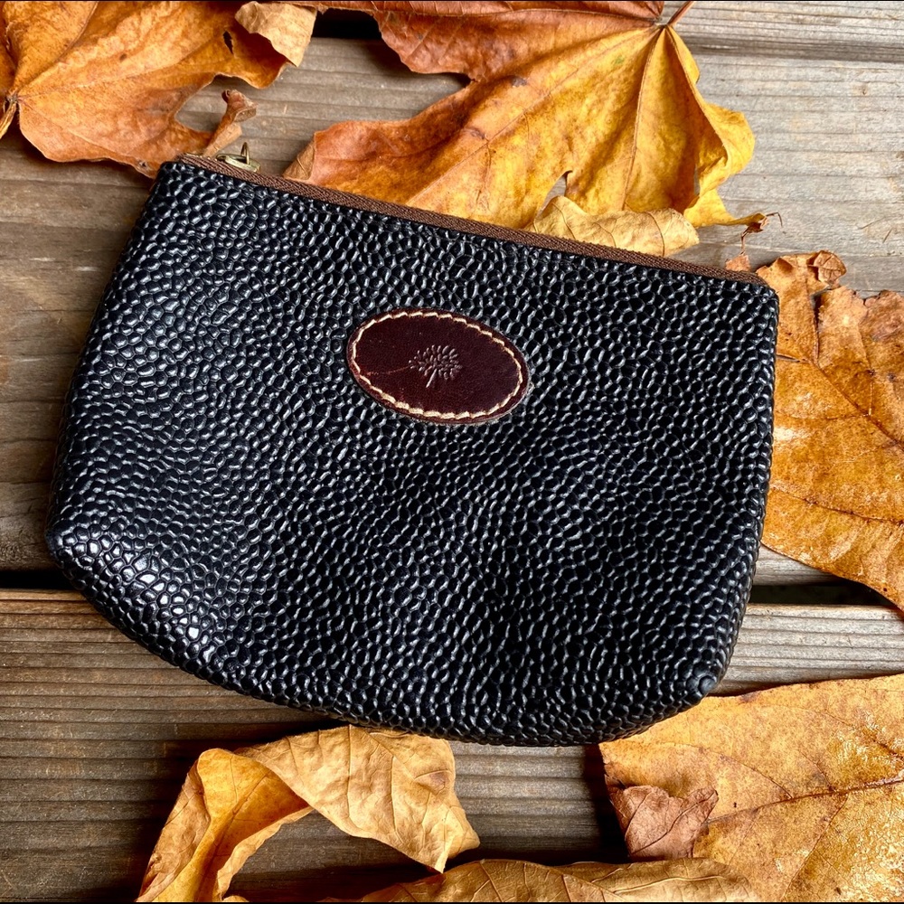 Mulberry pebbled leather coin purse